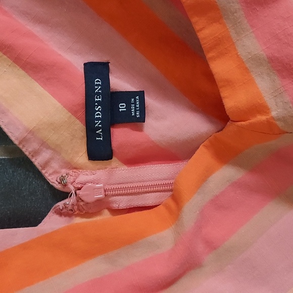 Lands End Orange Striped Dress - Picture 2 of 7